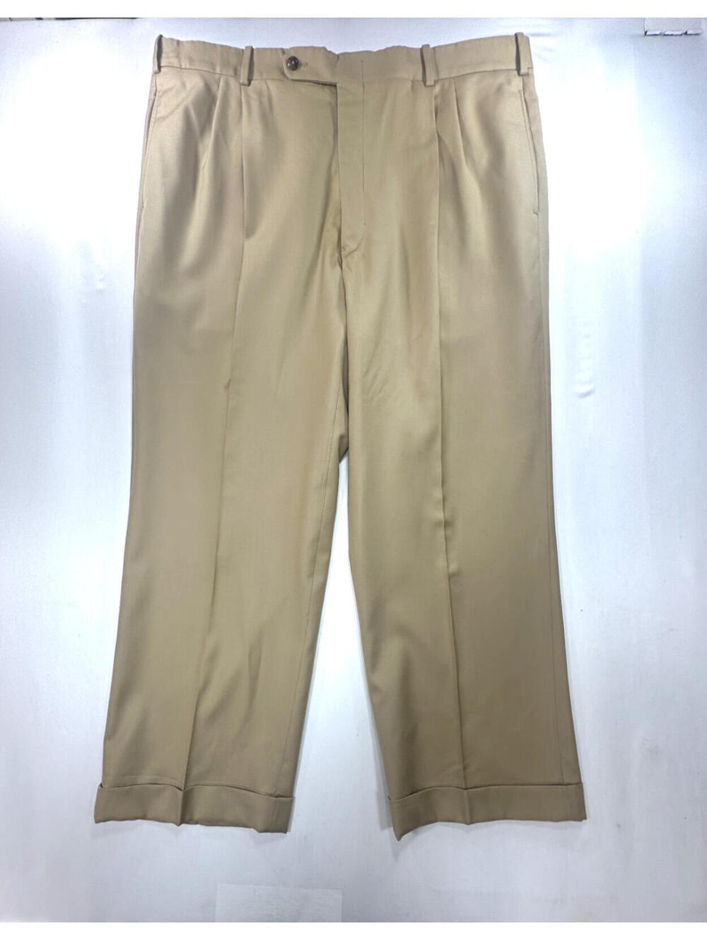 Tom James Royal Classic Pleated Dress Pants Brown Men 40/28